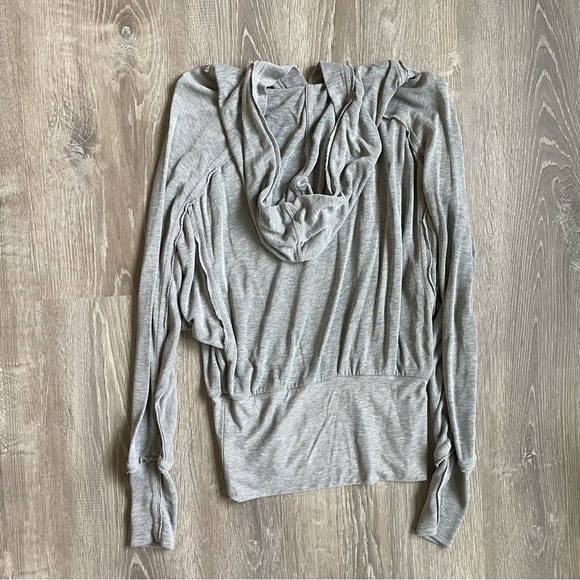 Free People Movement Ready Go Hoodie Light Grey Lightweight - Picture 3 of 5